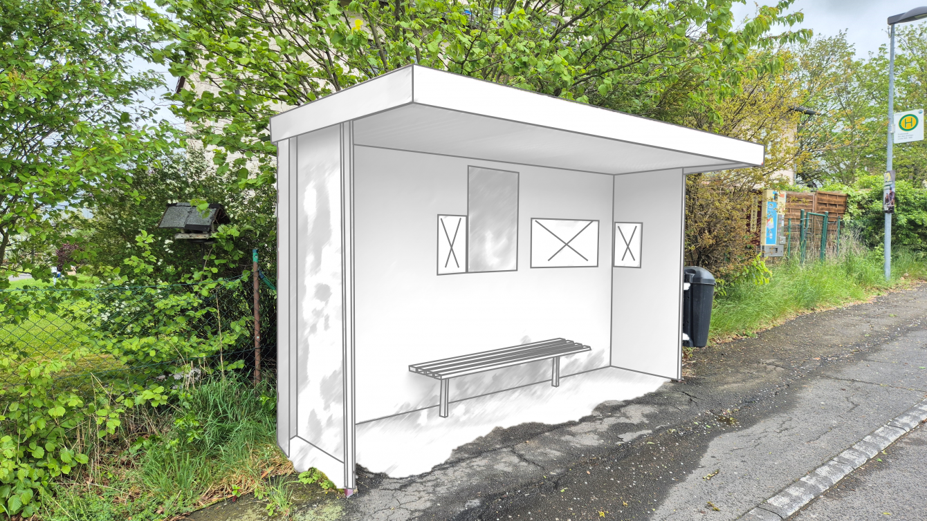 Umgestaltung der Bushaltestelle 