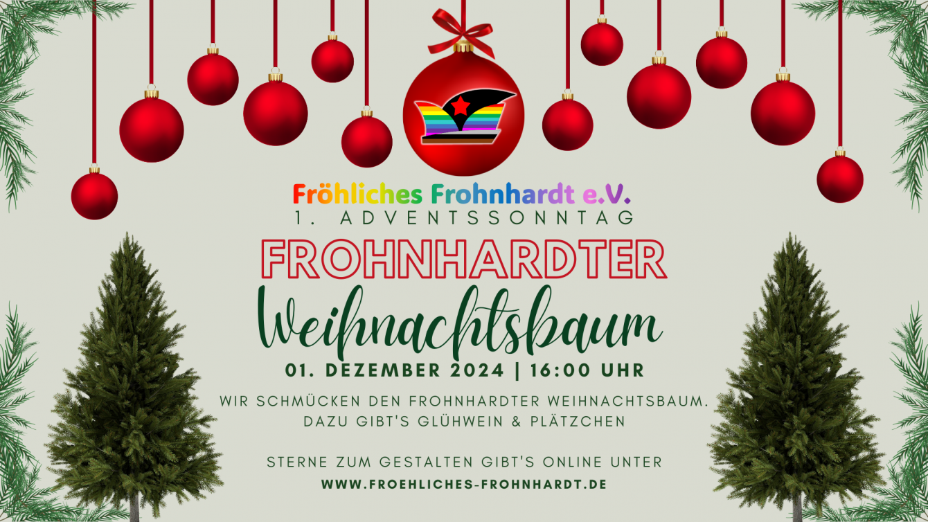 Einaldung zum Weihnachtsbaum schmücken am 01.12.2024 um 16:00 Uhr